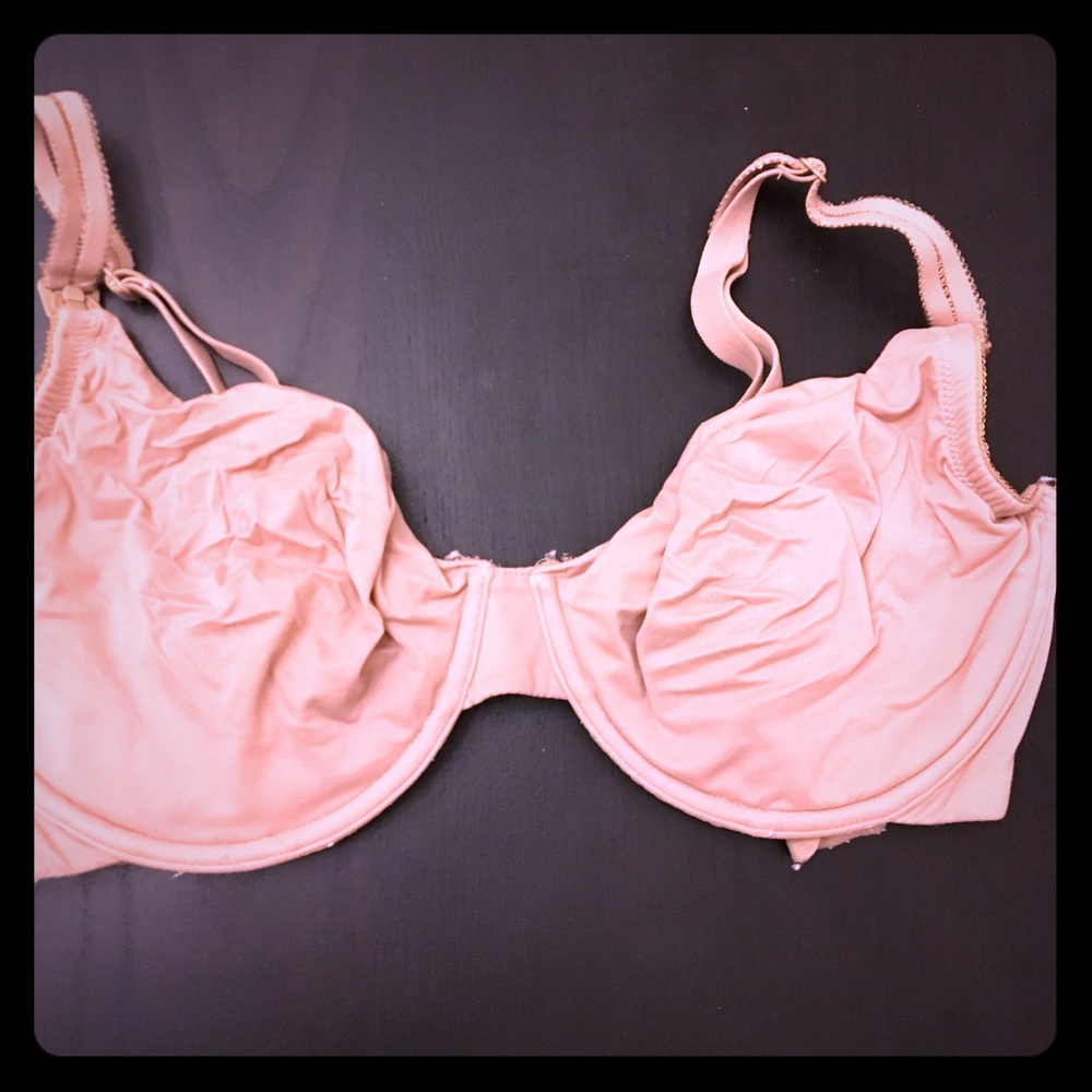 EUC soft beige nursing bra